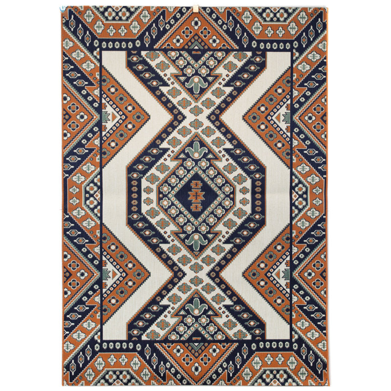 Union Rustic Pranav Southwestern Orange Indoor/Outdoor Area Rug